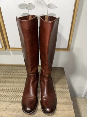FRYE Melissa Botas de Montar Altas Ecuestres Cuero Marrón Coñac 9.5B Foto 1 de 4