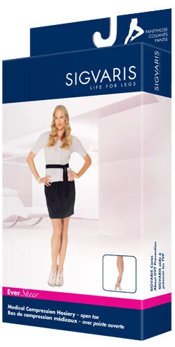 Pantimedias Sigvaris 780 transparentes 20-30 para mujer punta abierta Foto 1 de 1