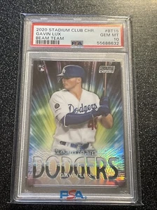 2020 Stadium Club Chrome Gavin Lux RC Beam Team Rookie PSA 10 LA Dodgers BT15 - Picture 1 of 2