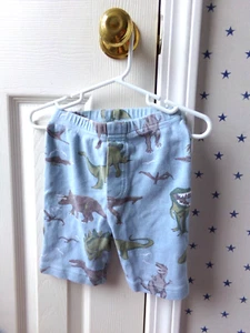 MINI BODEN Dinosaur Pajamas Shorts Boys 5 T-Rex Tyrannosaurus Pterodactyl Blue - Picture 1 of 9