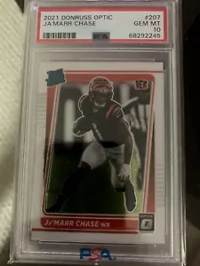 Ja'marr Chase Donruss Optic Rookie PSA 10 - Picture 1 of 2