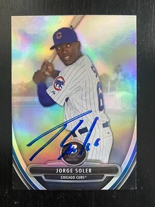 Jorge Soler Signed 2013 Rookie Bowman Platinum Baseball Card Atlanta Braves MLB - Picture 1 of 2