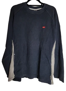 NIKE - Vintage Pullover - Blau/Grau in Ripp - Herren - XXL - Bild 1 von 12