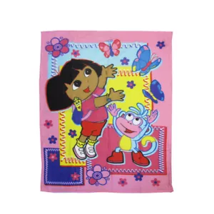 Dora The Explorer Printed Polar Fleece Throw Rug 130 x 160 cm - Picture 1 of 3