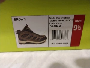 Eddie Bauer Men's High ankle Graham Brown Hiking Boots Hydroguard Waterproof 9.5 - Picture 1 of 7
