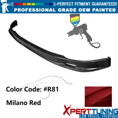 Fits 92-95 Honda Civic Sedan 4DR Mugen Painted #R81 Front Bumper Lip Spoiler PU - Изображение 1 из 4