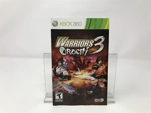 Warriors Orochi 3 - Microsoft Xbox 360 - Manual de instrucciones de repuesto solamente - Imagen 1 de 1