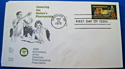 UNITED STATES 1972 -  SCOTT #1473   -  FDC  -  PHARMACY - Image 1 of 2