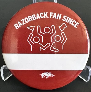 Arkansas Razorbacks Baseball 2024 Fan Since 3” Promotional Round Pinback Button - Picture 1 of 2