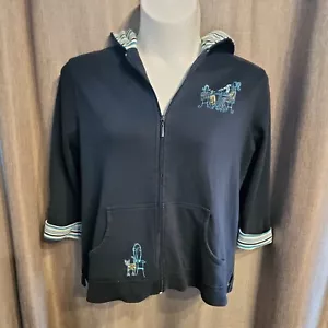 Breckenridge Jacket XL Black Sweatshirt Long Sleeve Zip Front Womens 5053 - Picture 1 of 9