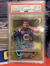2016 CHASE ELLIOTT  Panini Certified Gold AUTO 13/15 PSA 8 RC