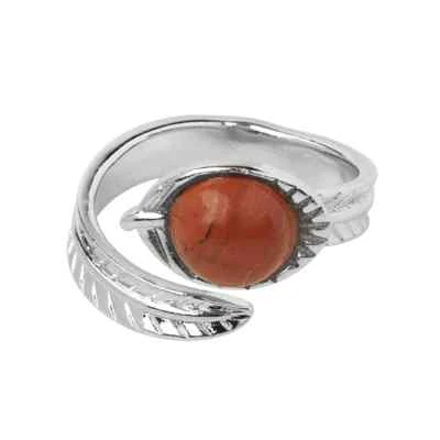 Кольцо с круглым отверстием регулируемые аксессуары серебро натуральный драгоценный камень кристалл - Изображение 1 из 4