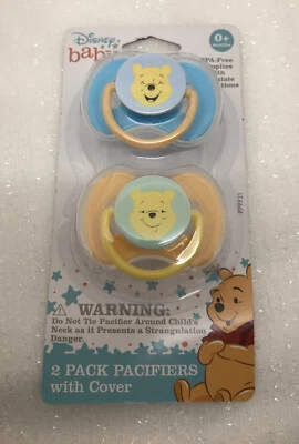Disney Baby Infant Pacifier Binky Soother Winnie The Pooh Blue Yellow 0+M Unisex - Image 1 of 4