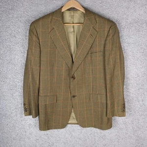 CORNELIANI VNT VOGUE MEN'S 100% CASHMERE SILK BLAZER 52 / L LARGE JACKET CHECK - Picture 1 of 13