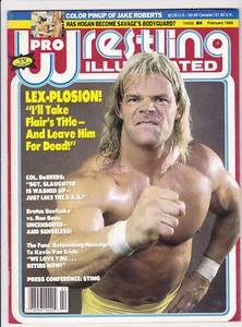 Pro Wrestling Illustrated February 1989 Lex Luger Ric Flair Jake Roberts NWA WWF - Imagen 1 de 10