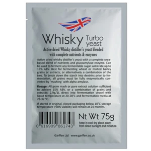 Whisky Turbo Yeast 75g Distiller's Yeast Complete with Nutrients & Enzymes - Picture 1 of 2