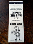 Vintage Matchbook: Lowe's Maid-Rite Drive-In, Richmond, In