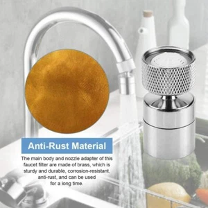 Water Tap Sink Faucet Water Saving Filter Spray Aerator 360° Swivel Head Kitchen - Picture 1 of 7