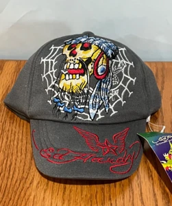 New Ed Hardy Baby Kids Embroidered Skull Pirate Cap One Size 0-9 Months NWT - Picture 1 of 5