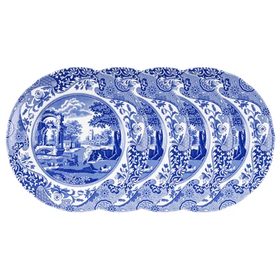 Prato de salada Spode azul italiano, conjunto de 4 - 7,25 pol. - máquina de lavar louça, cofre para micro-ondas - Imagem 1 de 4