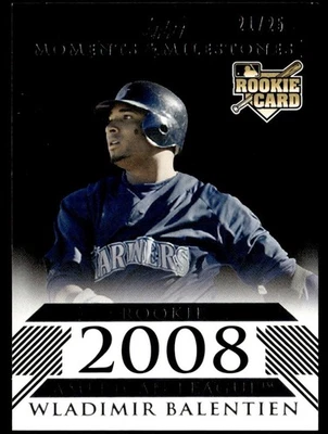 2008 Topps Moments & Milestones Wladimir Balentien novato 21/25 Seattle Mariners Foto 1 de 2