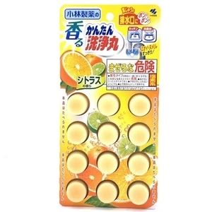 Multipurpose Scented Cleaner 66g/(12Pcs)小林製藥除菌排水管洗淨丸柑橘味 - Picture 1 of 5