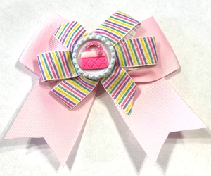 Beautiful Pink Purse inspired hair bow for girls. - Picture 1 of 3