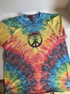 Sz L San Fransisco vintage Y2K tie-dye embroidered t-shirt On Fruit Of The Loom - Picture 1 of 8