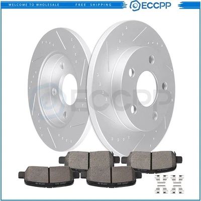Rear Ceramic Brake Pads And Rotors For Buick Allure Chevrolet Pontiac Grand Prix Foto 1 de 4