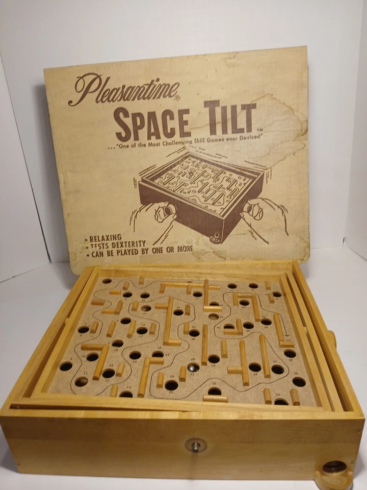 Vintage Space Tilt Classic Labyrinth Maze Game Original U.S.A Made 1950 - Image 1 of 4