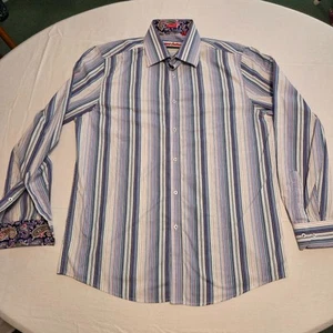 Report Collection Dress Shirt Men's Large Mulit-Color Original Long Sleeve Shirt - Picture 1 of 15
