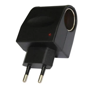 UE Plug 110V-220V AC Power To 12V DC Car Cigarette Lighter Adapter Adapter - Photo 1/4