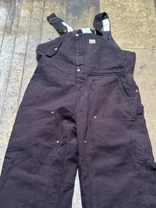 CARHARTT BLACK WOMENS DUNGAREES SIZE SMALL 4 To 6 US SIZE - Picture 1 of 3