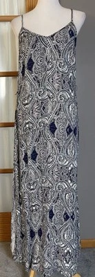 Speechless пейсли макси скольжения платье женщин Sz синий высоты разрезы пляж клуб богемное - Изображение 1 из 4