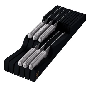In-Drawer Knife Block - Bamboo Knife Drawer Organizer for Kitchen - Fits 5 Lo... - Picture 1 of 8