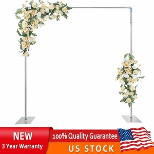10ft x 10ft Backdrop Stand Pipe Kit Heavy Duty Wedding Back Adjustable Stand - Picture 1 of 12