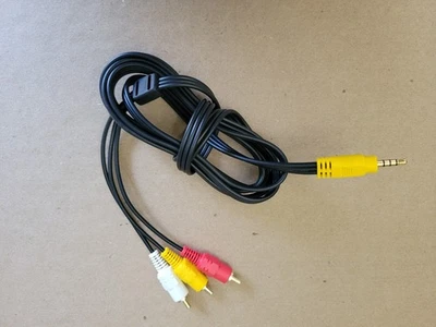 3.5mm 4 Conductor TRRS MALE to 3 RCA MALE L/R Audio & Video Adapter Cable - Image 1 of 2