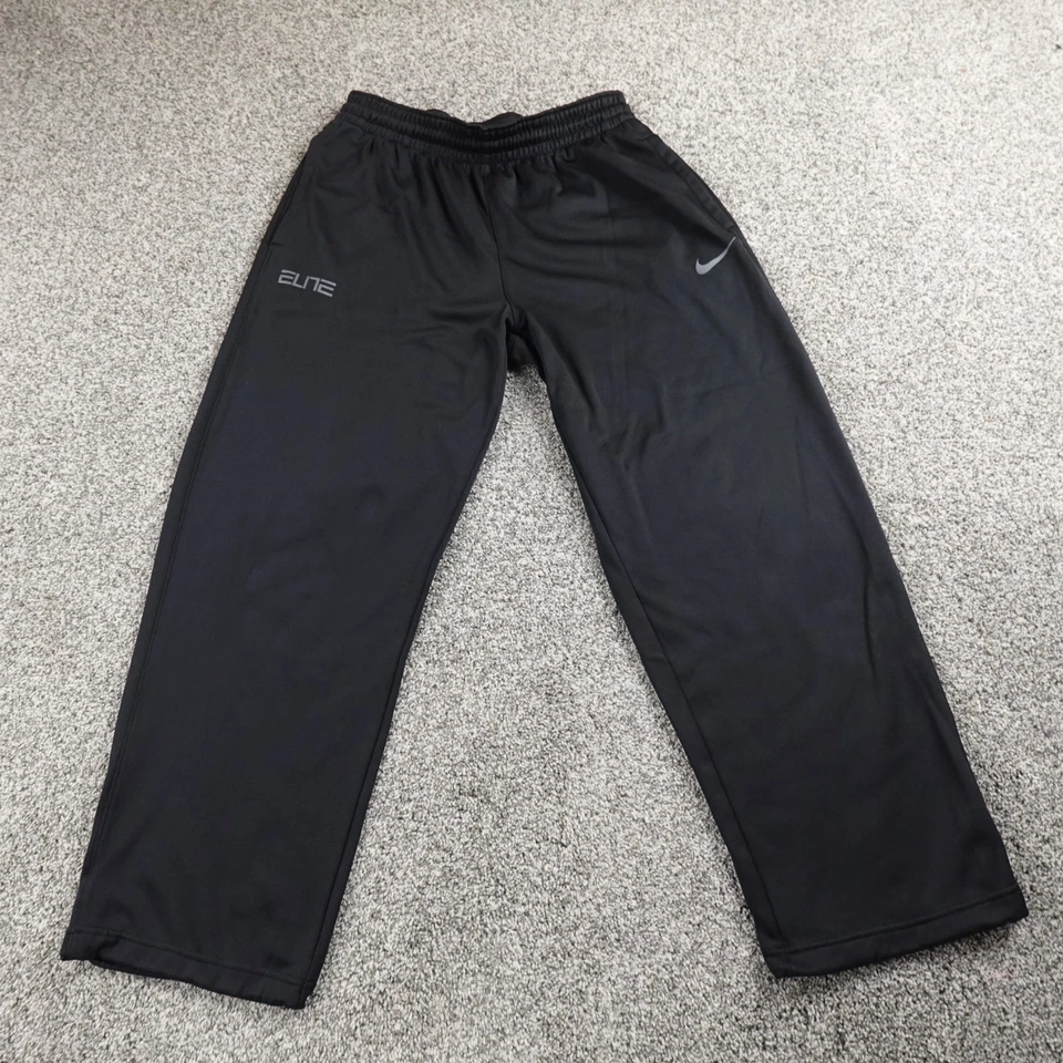 Calça de moletom Nike masculina L preta ajuste térmico Elite Swoosh cordão jogger academia - Imagem 1 de 4