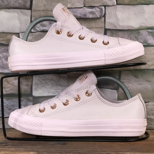 Converse Chuck Taylor All Star scarpe da ginnastica basse in pelle rosa UK 4 EU 36 5