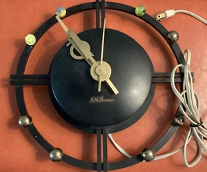 MCM WANDUHR *SETH THOMAS SILHOUETTE* ATOMZEIT UHR um 1950 läuft - Bild 1 von 4