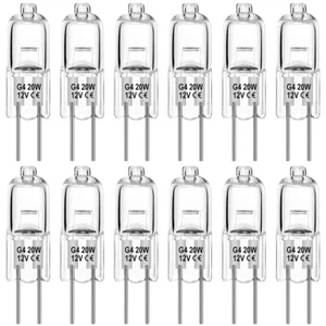 (12 Pack) G4 Bulbs 12V 20W Bi-pin Base Light Bulb, Landscape, Under Cabinet - Picture 1 of 11