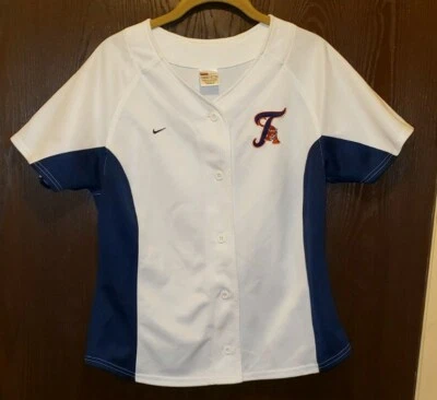 Camiseta deportiva de béisbol vintage Nike blanca de los Tigres de Detroit niña grande 12-14 cosida Foto 1 de 2