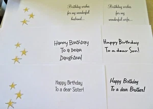 A4/A5 Family Birthday card Inserts fold to Handmade Cards FREE UK POST - Picture 1 of 6