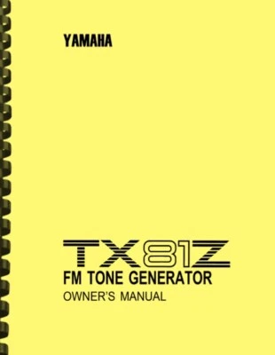 Yamaha TX81Z FM generador de tonos MANUAL DEL PROPIETARIO  Foto 1 de 3