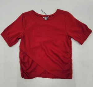 Habitual Shirt Girls 14 Red Cropped Trendy New without Tag With Defect - Picture 1 of 6