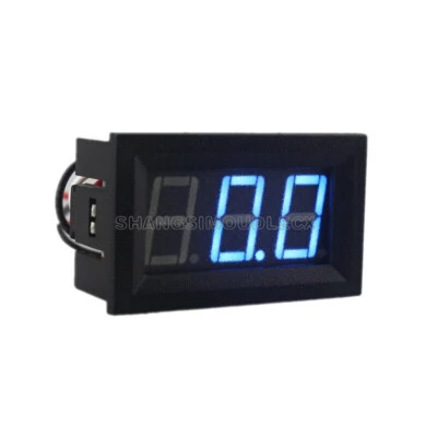 Mini-Digitalvoltmeter 0-99.9V blaue LED Fahrzeuge Motorspannung Panel Meter - Bild 1 von 4