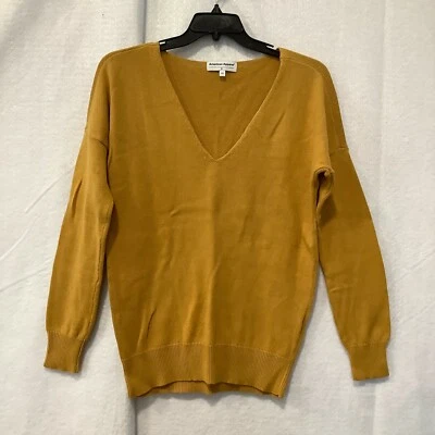 Suéter Pullover Para Hombre American Apparel Marrón Manga Larga Cuello en V Talla Mediana Foto 1 de 4