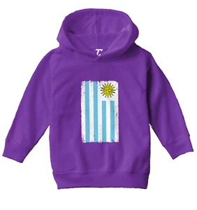 Distressed Uruguay Flag - Uruguayan Country Proud Pride Toddler/Youth Hoodie - Picture 1 of 12