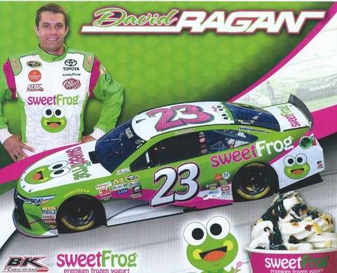 2016 DAVID RAGAN "SWEET FROG 2ND VERSION" #23 NASCAR SPRINT CUP SERIES POSTCARD Cover