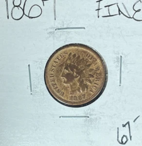 1867 INDIAN HEAD CENT~ FINE ~NICE COIN~ - Picture 1 of 2